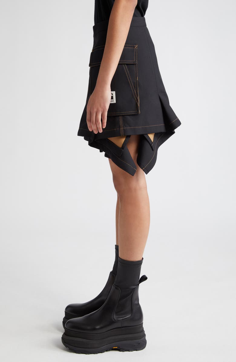 Sacai Carhartt WIP Asymmetric Wrap Skirt, Alternate, color, 