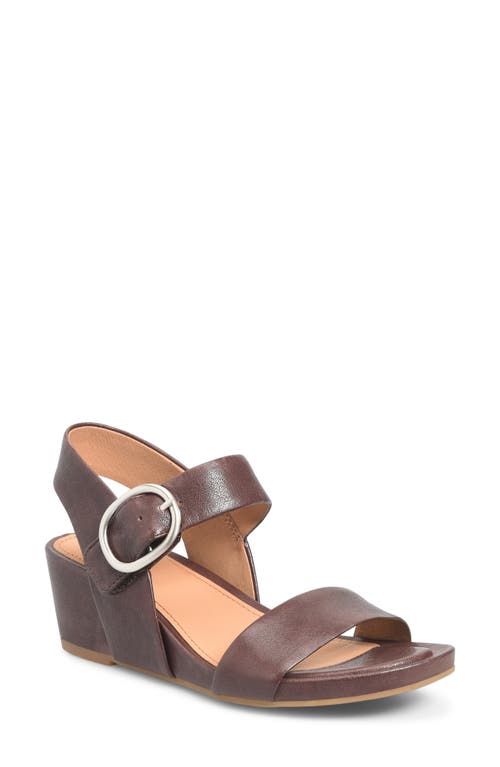 Söfft Vaya Ankle Strap Wedge Sandal In Cocoa Brown