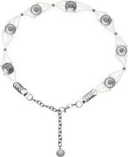 Vince Camuto Resin Concho Faux Leather Belt