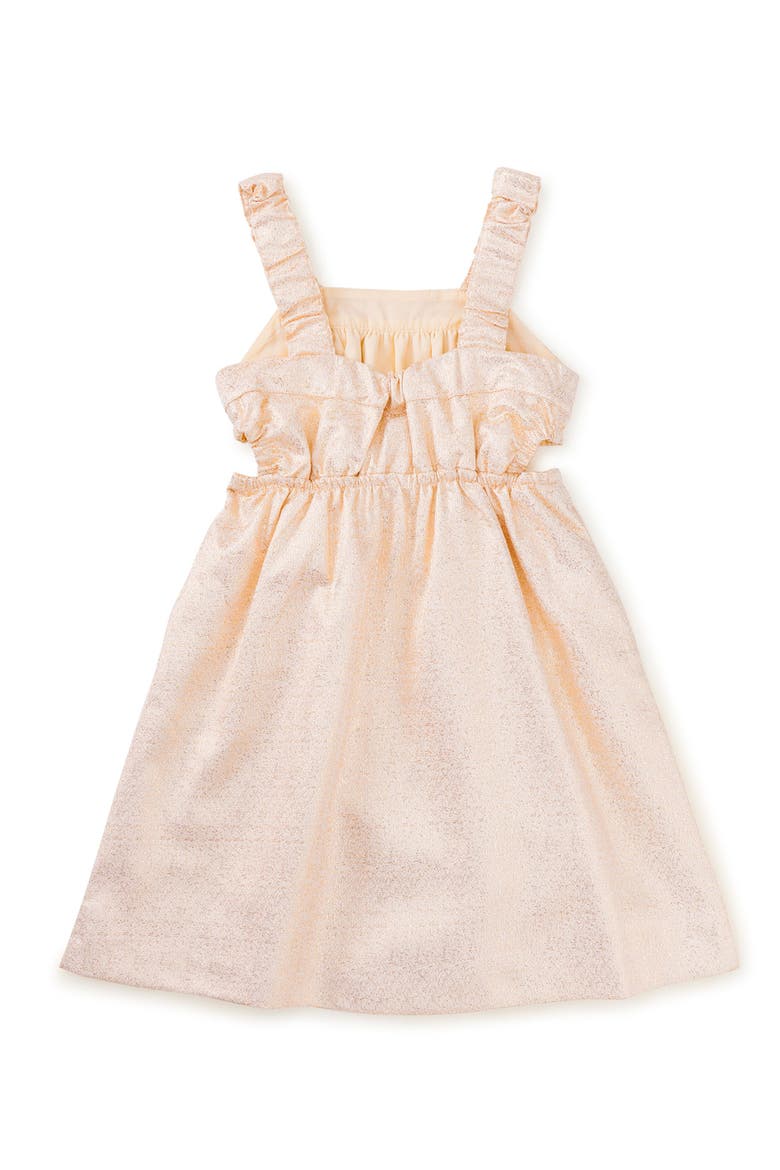 Sparkle Cut-Out Dress, Alternate, color, Metallic Gold