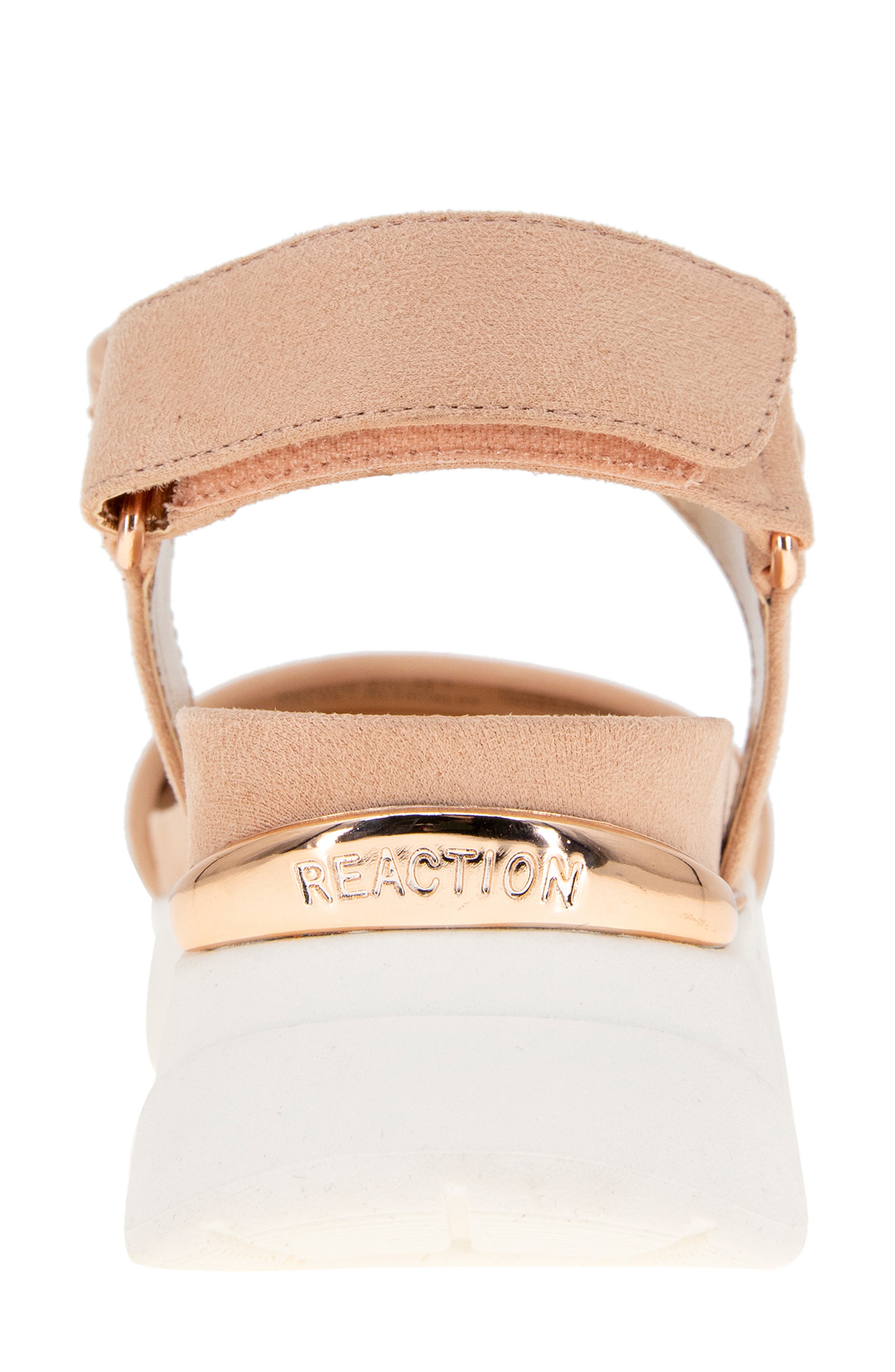 Reaction Kenneth Cole Halsey Ankle Strap Platform Sandal, Alternate, color, Blush Knit