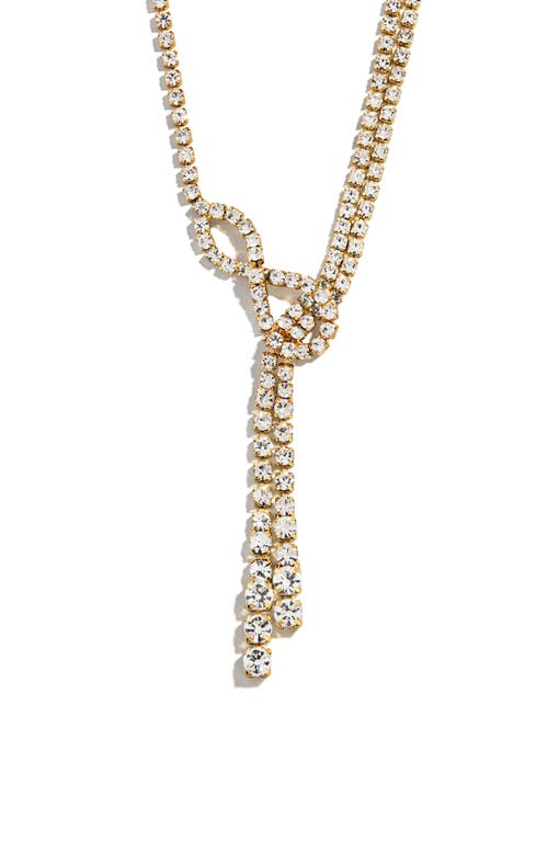 Baublebar Ida Bow Crystal Lariat Necklace In Gold