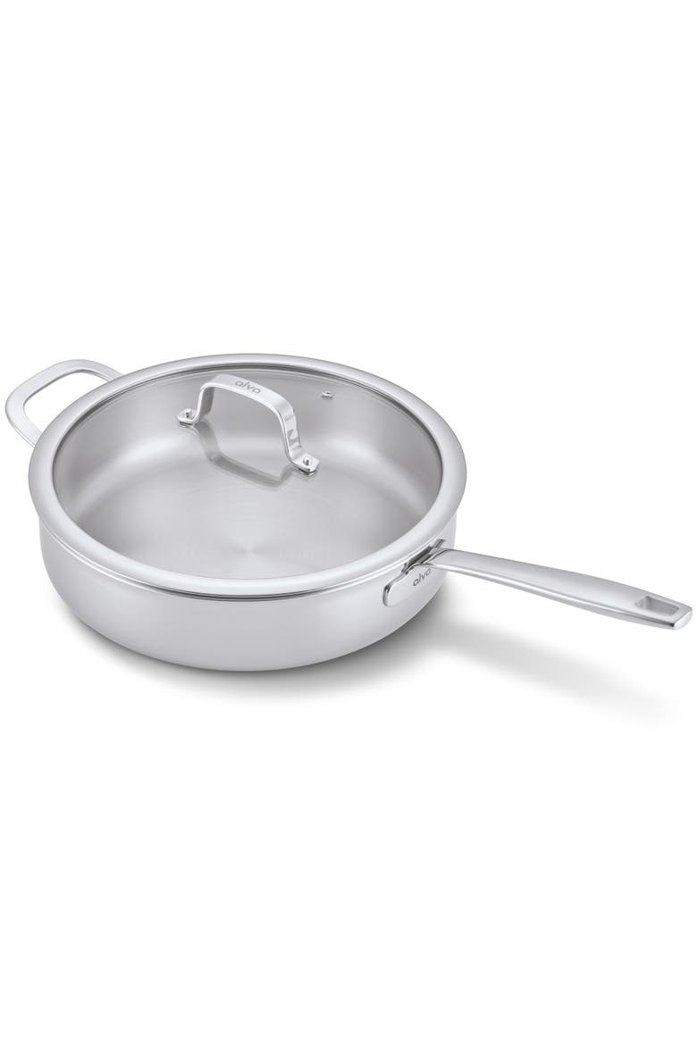 Maestro 4QT 5-Ply Stainless Steel Saute Pan with Lid, Main, color, Stainless Steel