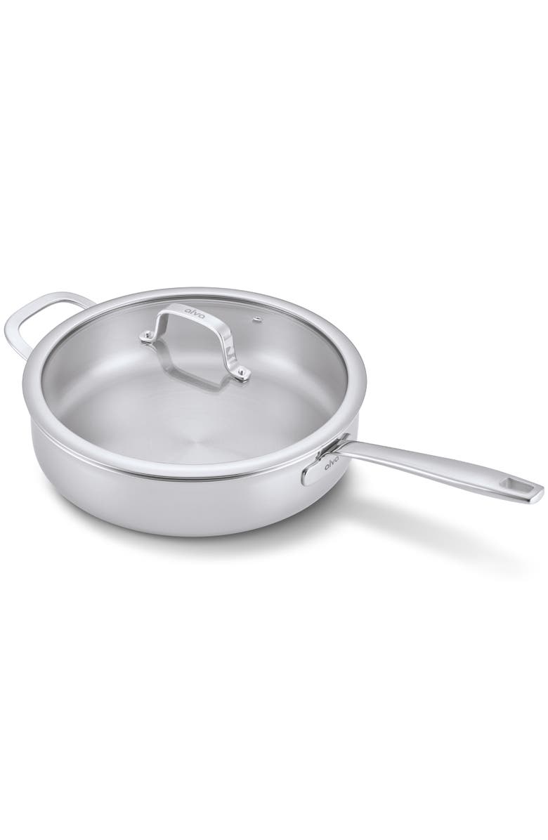 Alva Maestro 4QT 5-Ply Stainless Steel Saute Pan with Lid, Main, color, Stainless Steel