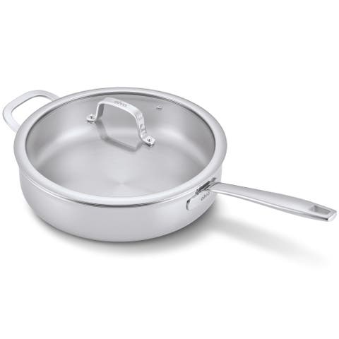 Maestro 4QT 5-Ply Stainless Steel Saute Pan with Lid