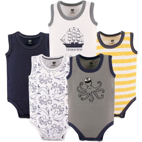 Hudson Baby Soft Cotton Sleeveless Bodysuits In Multi