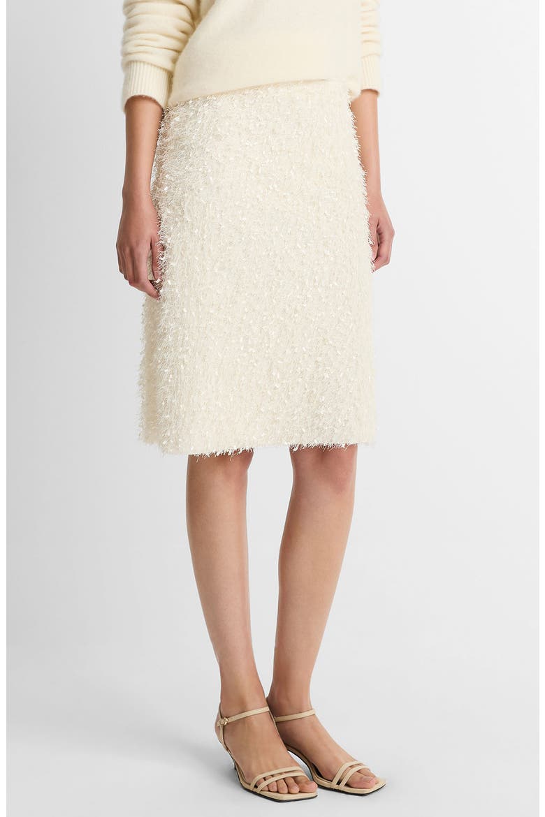 Feathery Fringe Skirt, Alternate, color, LIGHT CREAM