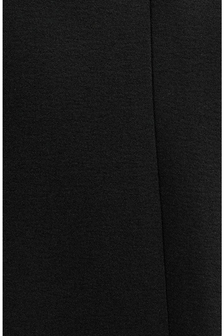 Belted Asymmetric Long Sleeve Dress, Alternate, color, BLACK