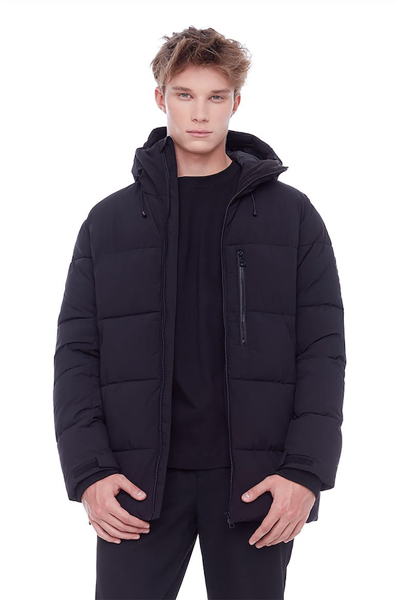 Banff - Vegan Down Classic Winter Puffer Jacket, Alternate, color, BLACK