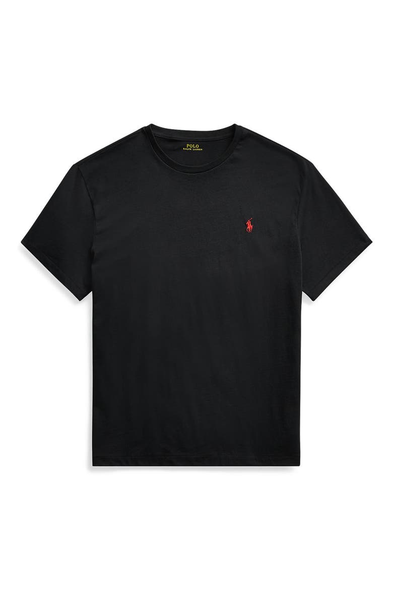 Classic Fit Jersey Crewneck T-Shirt, Alternate, color, RL BLACK