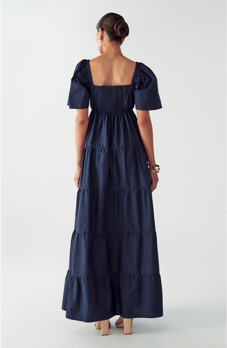 WILLA Zelda Tiered Dress, Alternate, color, Navy Blue