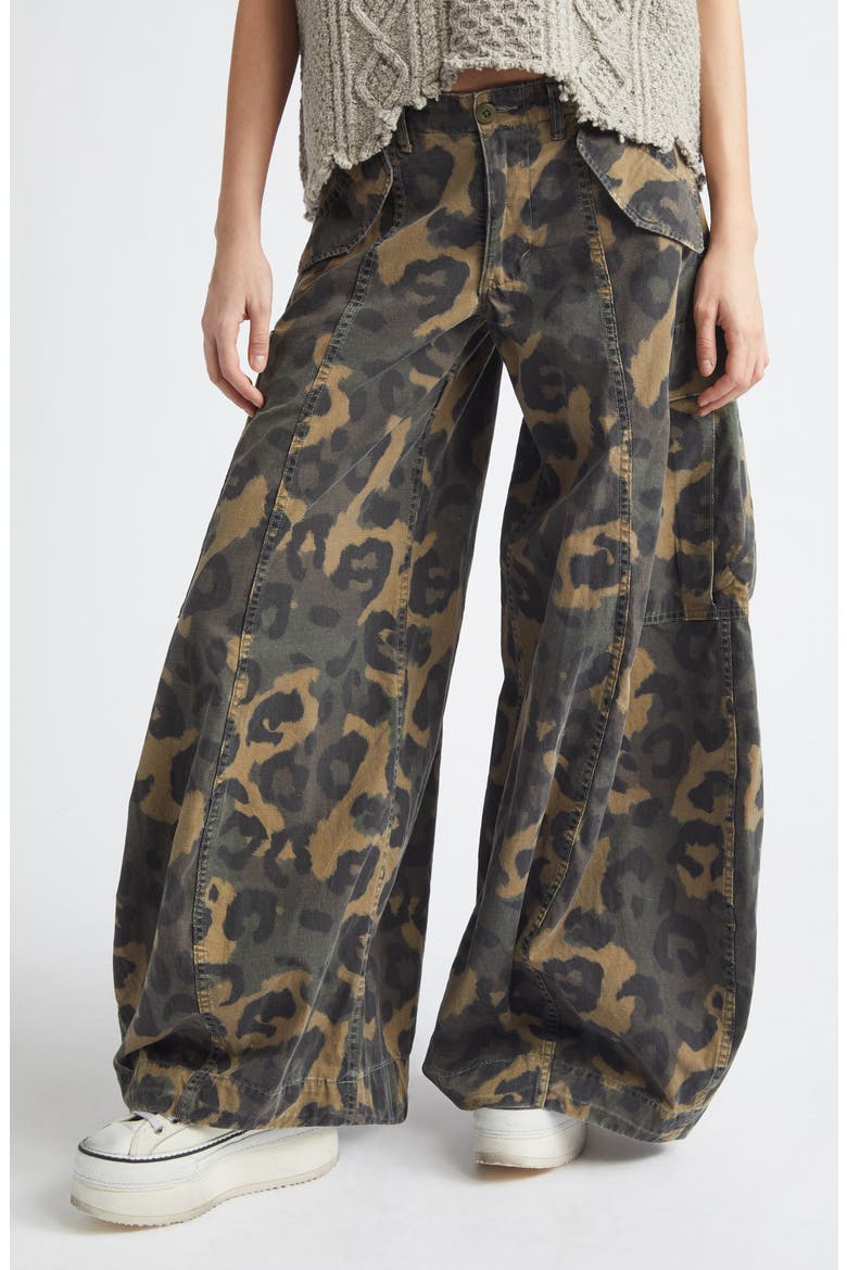 Siouxsie Field Leopard Print Cargo Pants, Main, color, MULTI BROWN LEOPARD