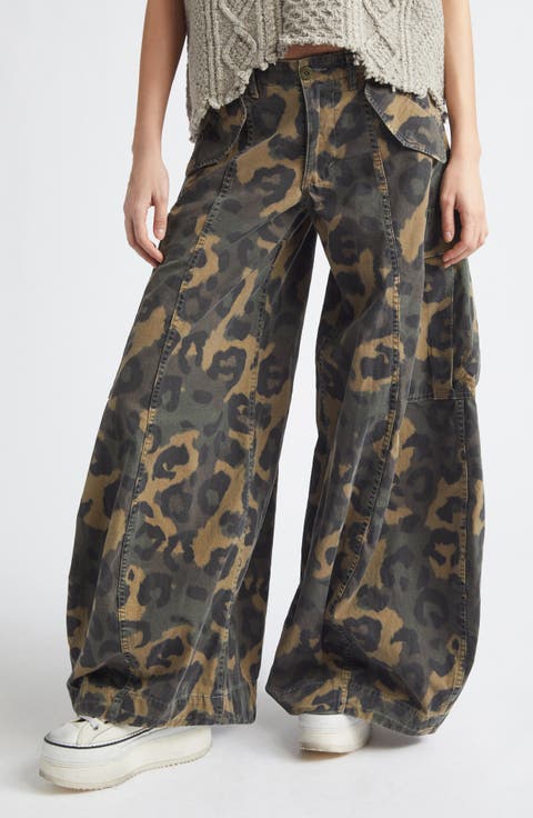 Siouxsie Field Leopard Print Cargo Pants