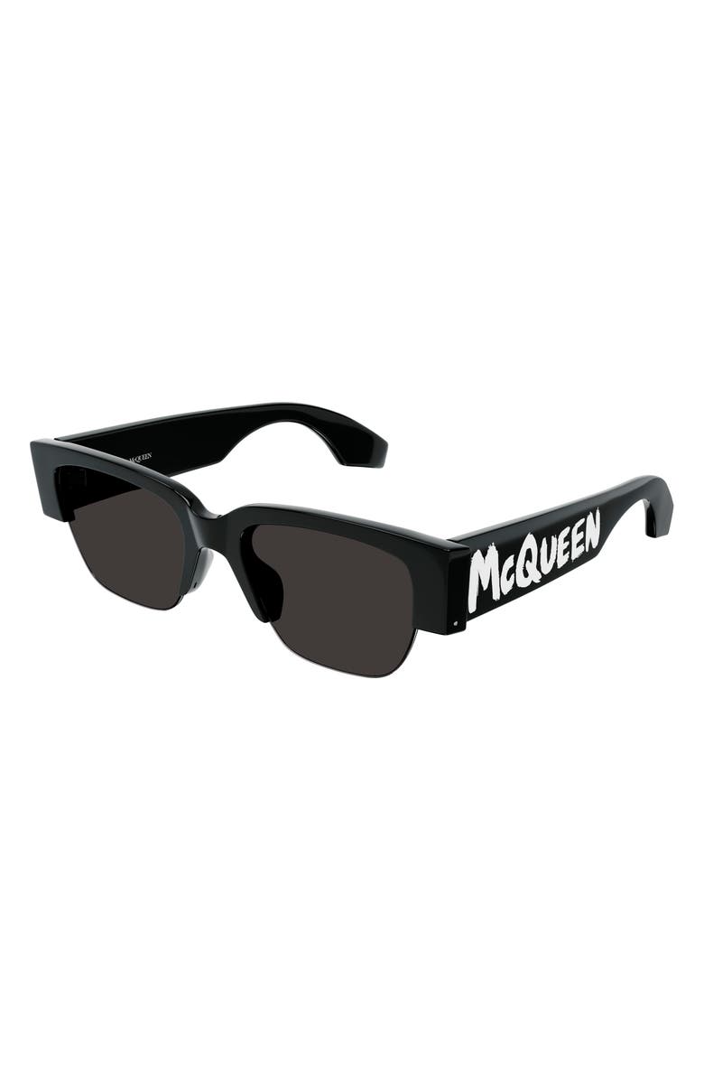 McQueen 54mm Square Sunglasses, Alternate, color, 