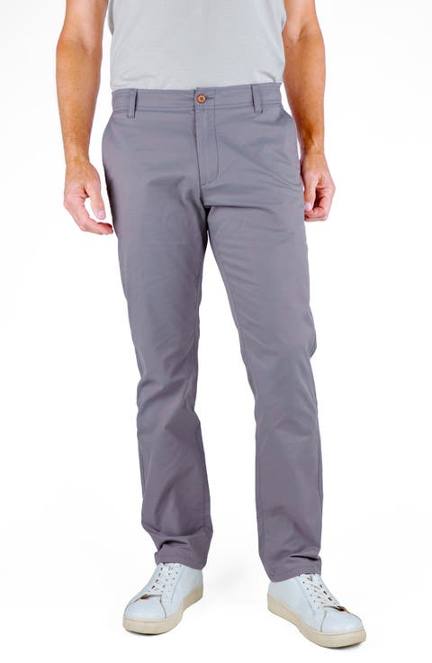 Straight Leg Stretch Cotton Blend Chino Pants
