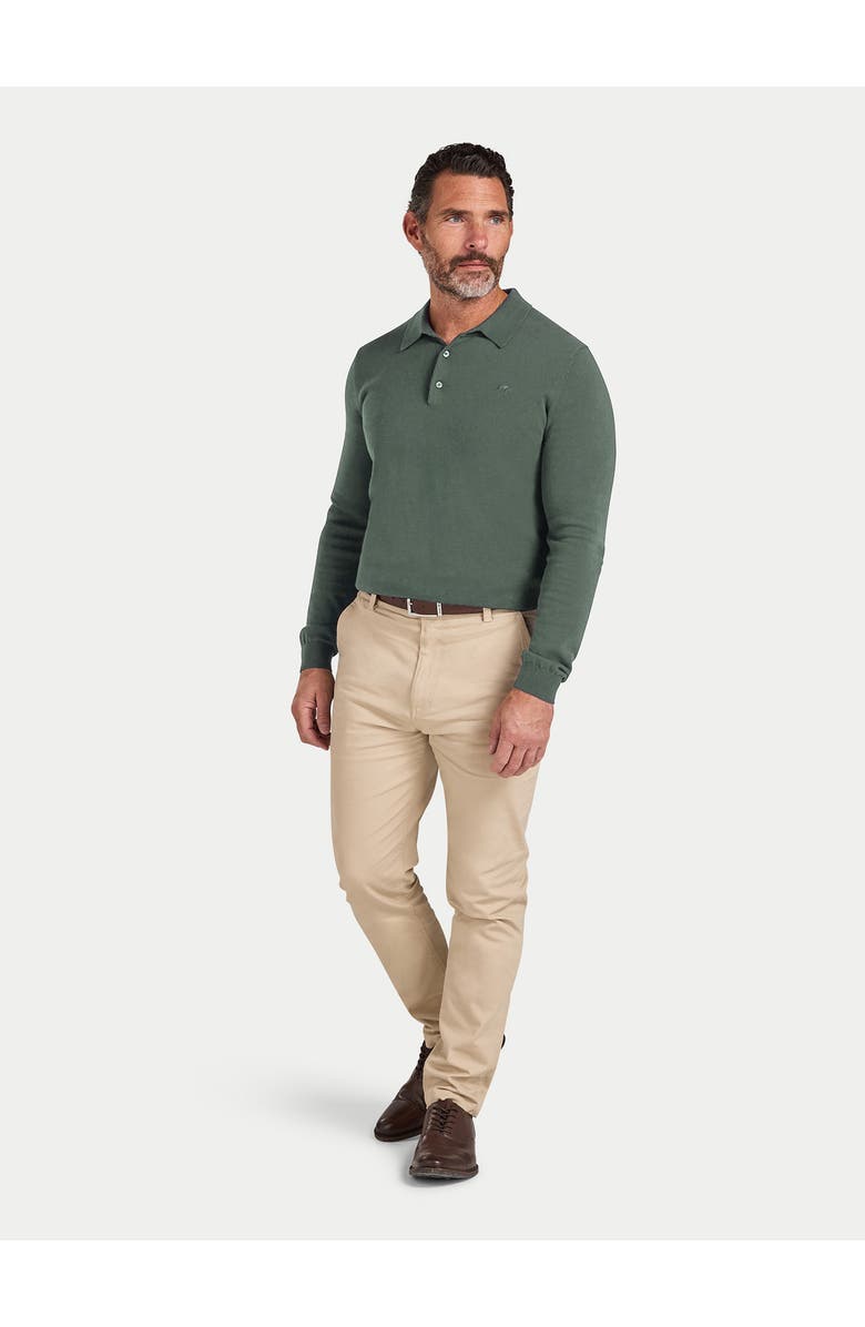 Raging Bull Long Sleeve Knitted Polo Shirt, Alternate, color, Sage