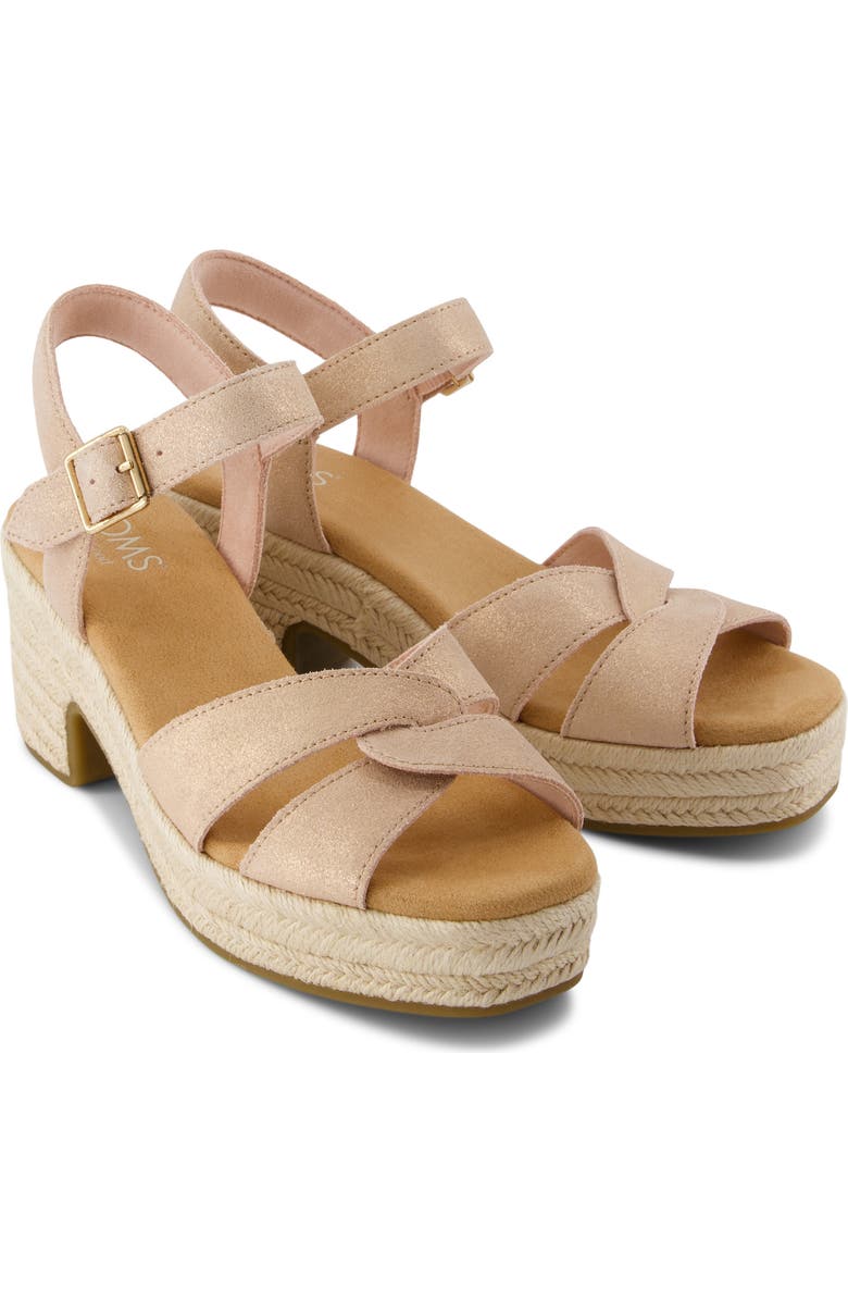 TOMS Isla Platform Sandal, Alternate, color, Pink