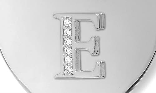 Melinda Maria Love Letters Initial Heart Medallion Necklace In Silver E