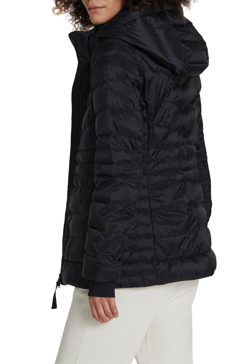 Tech Windproof & Waterproof Hooded Puffer Jacket, Alternate, color, BLACK