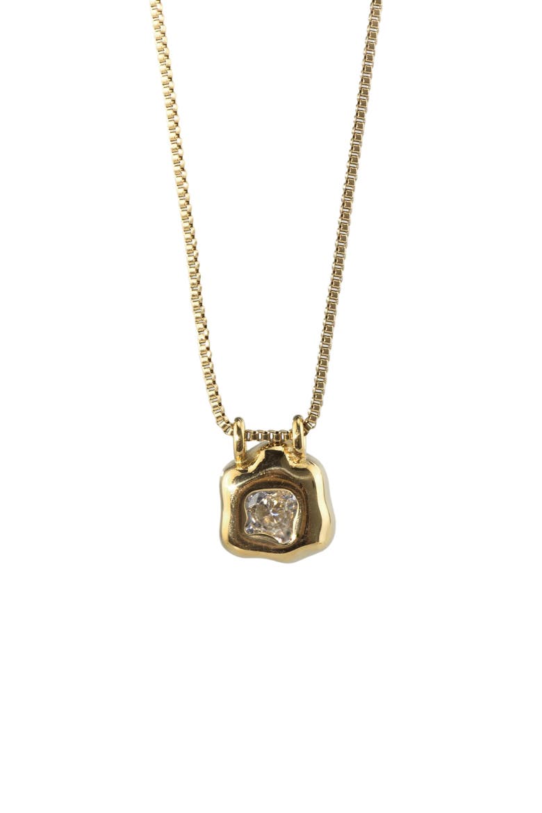 Ivery CZ Pendant Necklace, Main, color, Gold