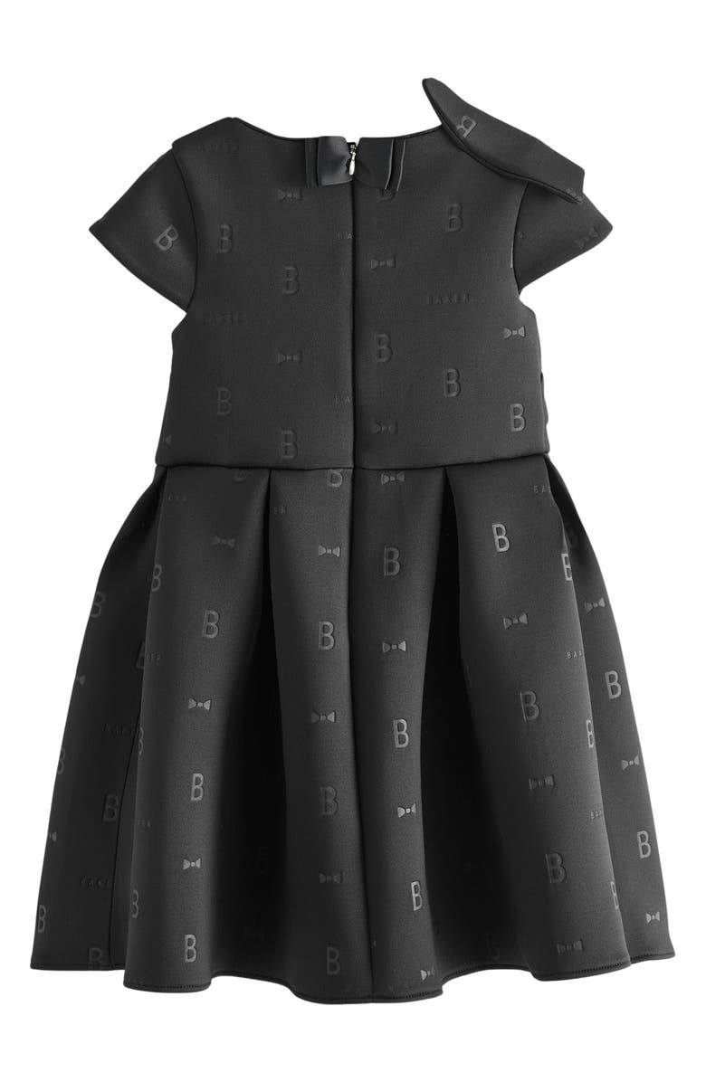 Baker by Ted Baker Kids' Bow Embossed Scuba Knit Dress, Alternate, color, 