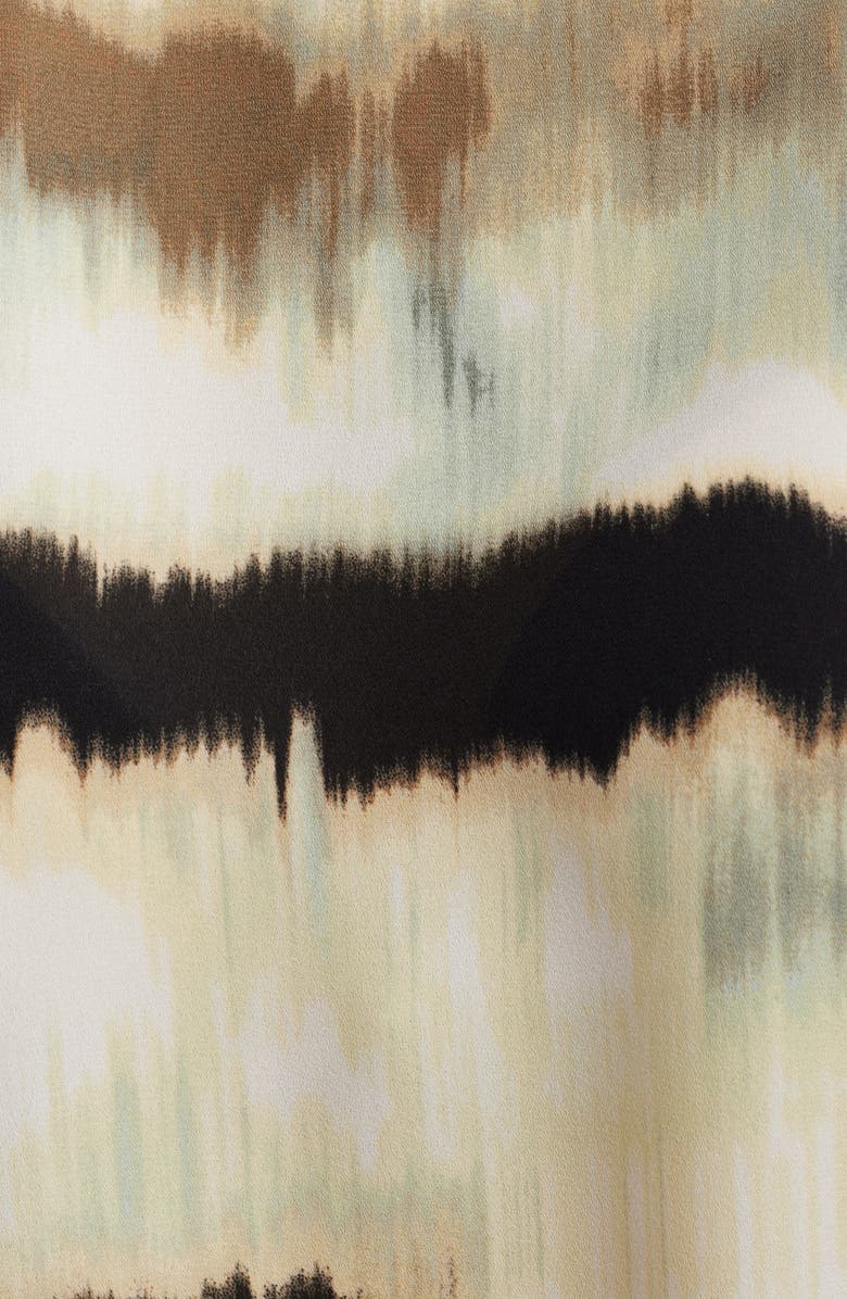 Anne Klein Abstract Print Short Sleeve Top, Alternate, color,