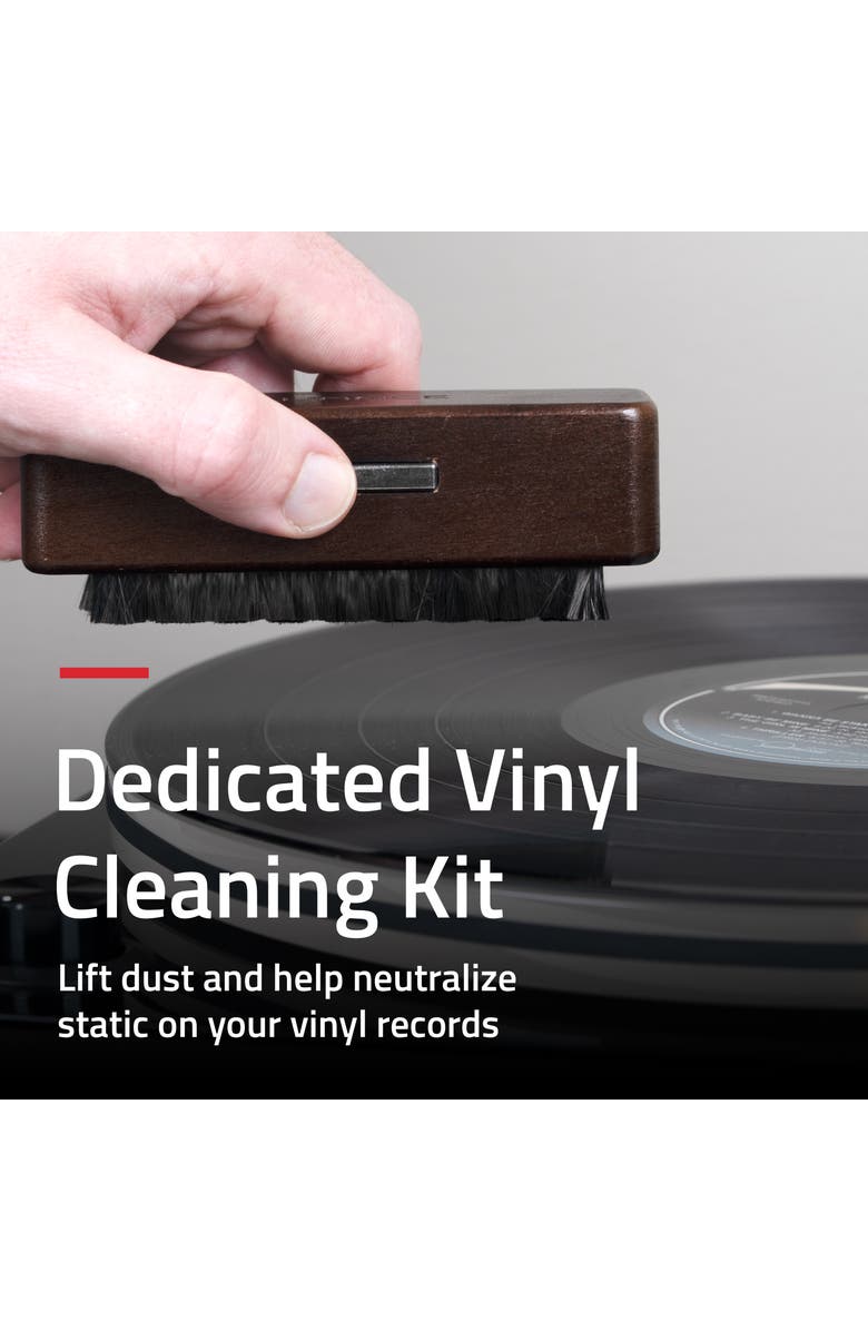 Fluance Vinyl Record Anti-Static Carbon Fiber Brush, Alternate, color, Natural Walnut