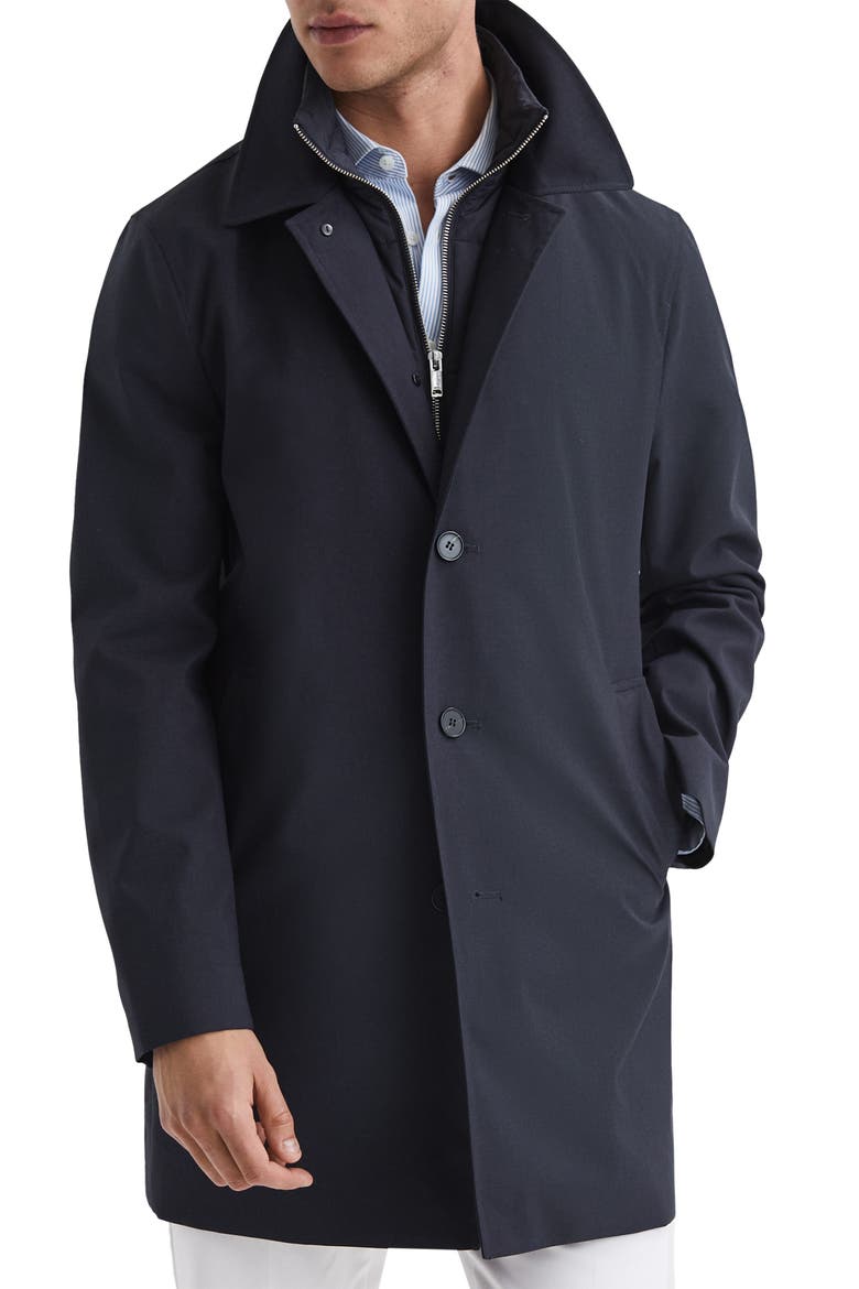 Perrin Removable Bib Mackintosh, Main, color, NAVY