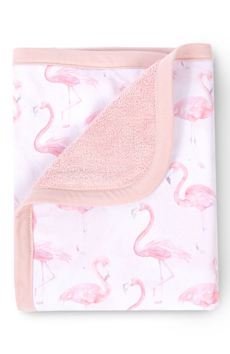 Oilo Flamingo Cuddle Blanket, Crib Skirt & Crib Sheet Set, Alternate, color, 