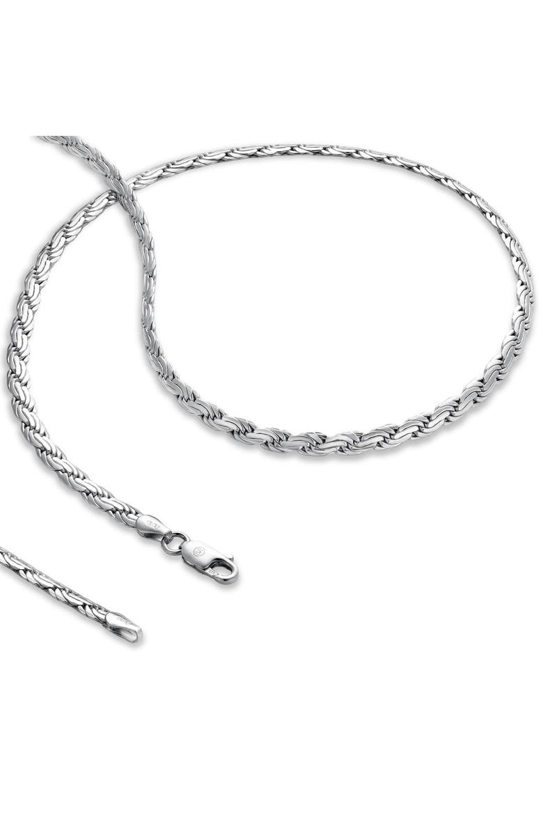 Nero Flat Oval Rope Chain Necklace 925 Silver, Alternate, color, Sterling Silver
