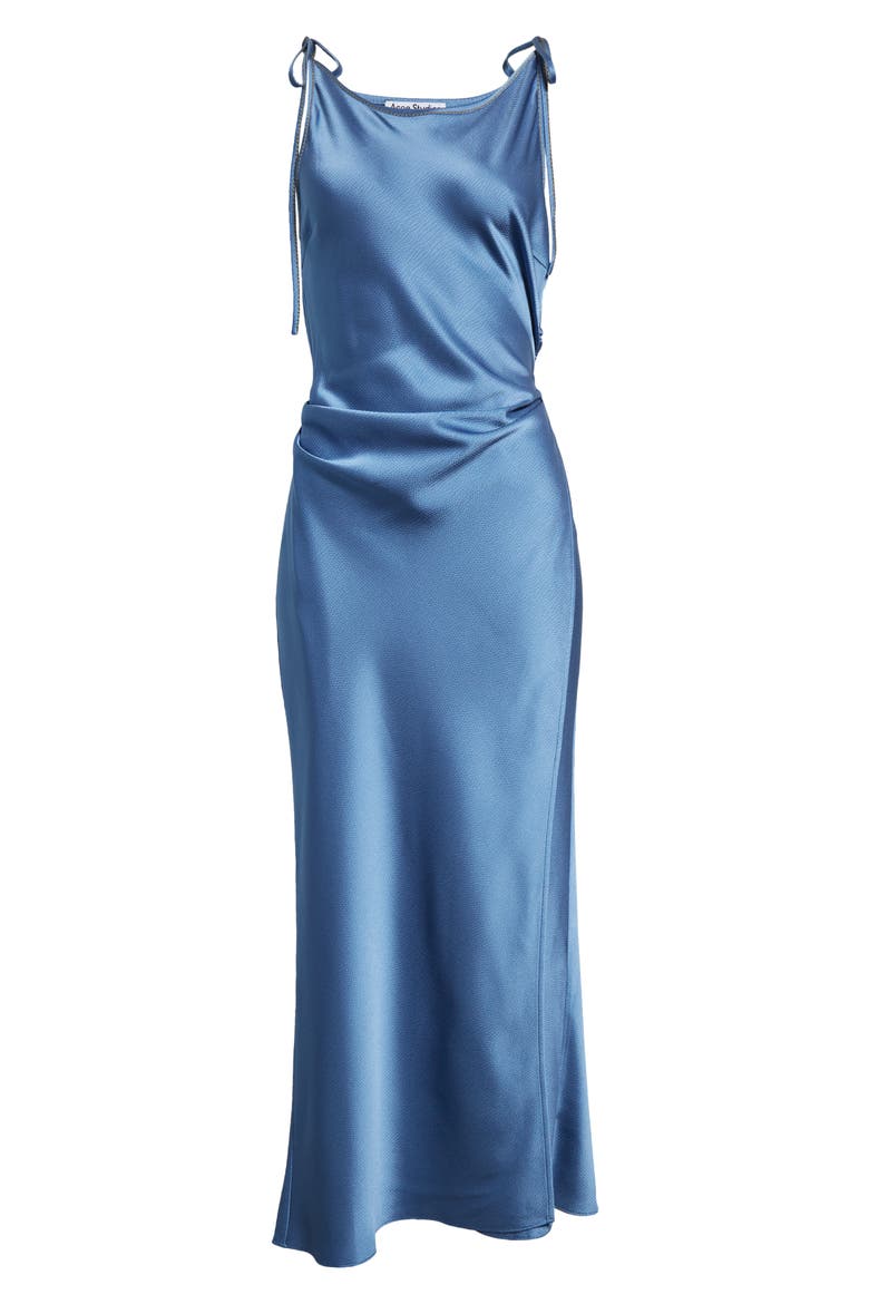 Dayla Fluid Seersucker Satin Slipdress, Alternate, color, SKY BLUE