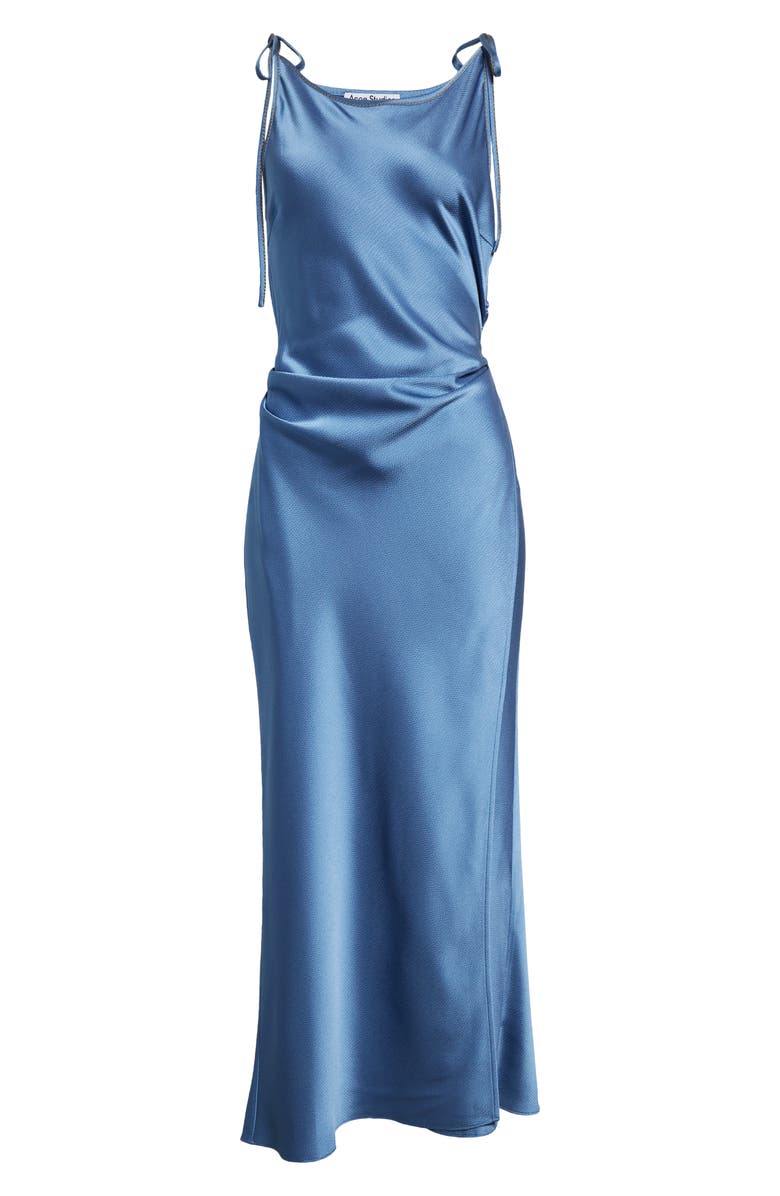 Acne Studios Dayla Fluid Seersucker Satin Slipdress, Alternate, color, 