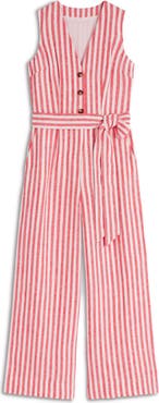 Boden Laura Stripe Linen Jumpsuit