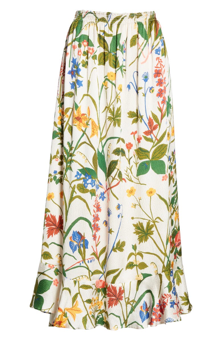 Rodebjer Irmaline Floral Print Silk Skirt, Alternate, color, 