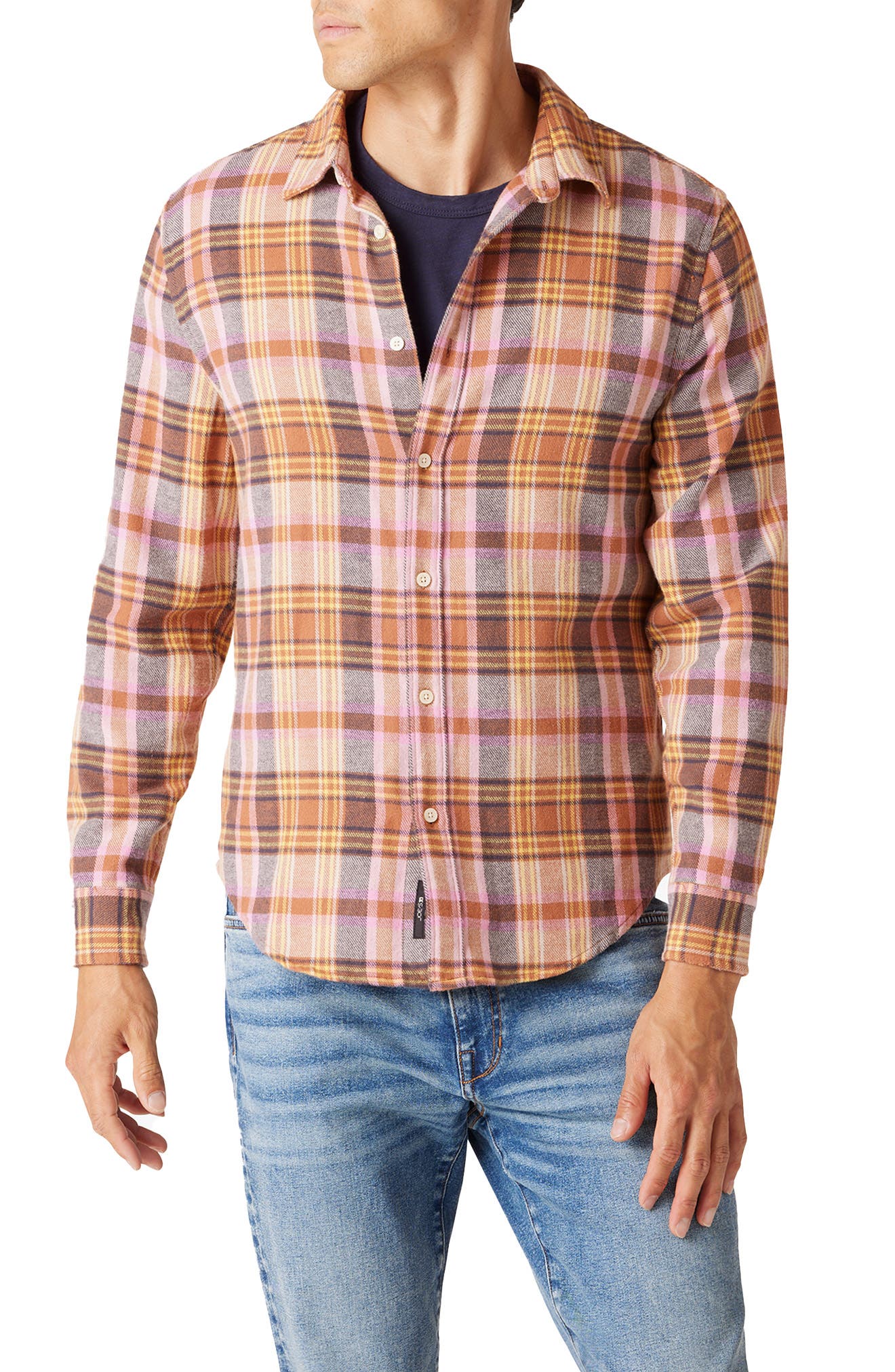Joe's Point Collar Cotton Flannel Button-Up Shirt (Men) | Nordstrom