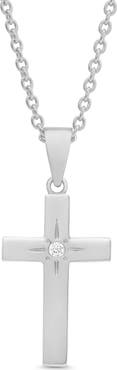 Lily Nily Kids' Cubic Zirconia Cross Pendant Necklace