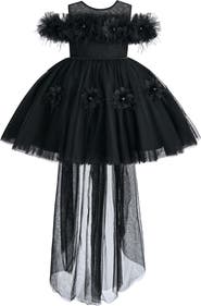 Tulleen Feather Bow Dress