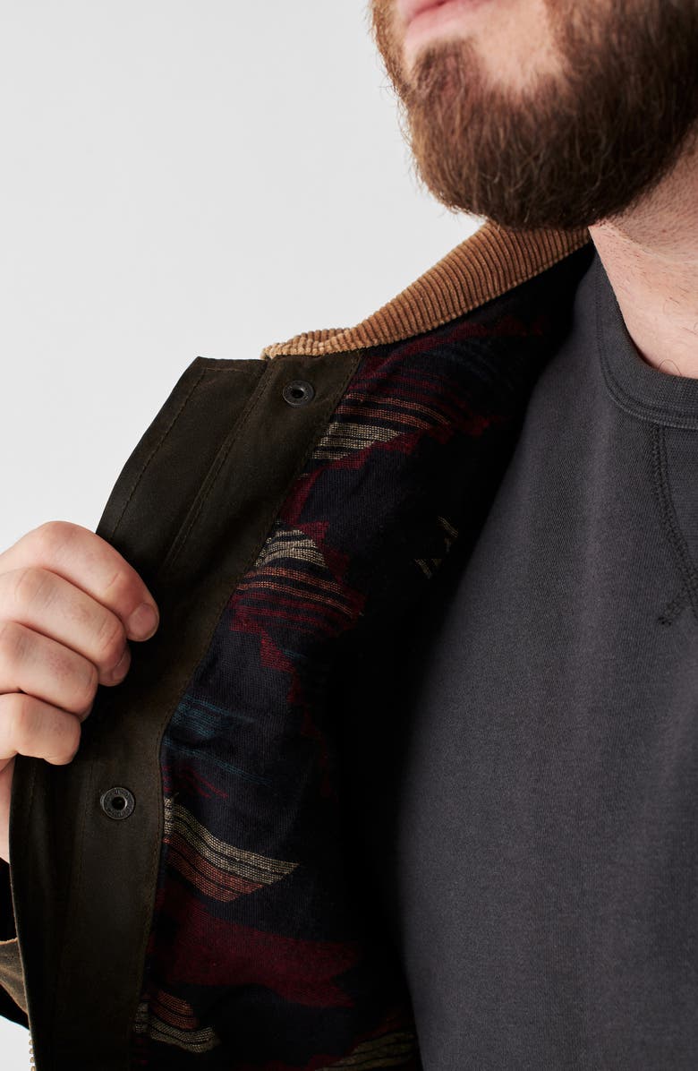 Faherty Waxed Organic Cotton Jacket, Alternate, color,