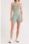 Claire Strappy Seamless Rib Knit Sports Bra & Skirt Set