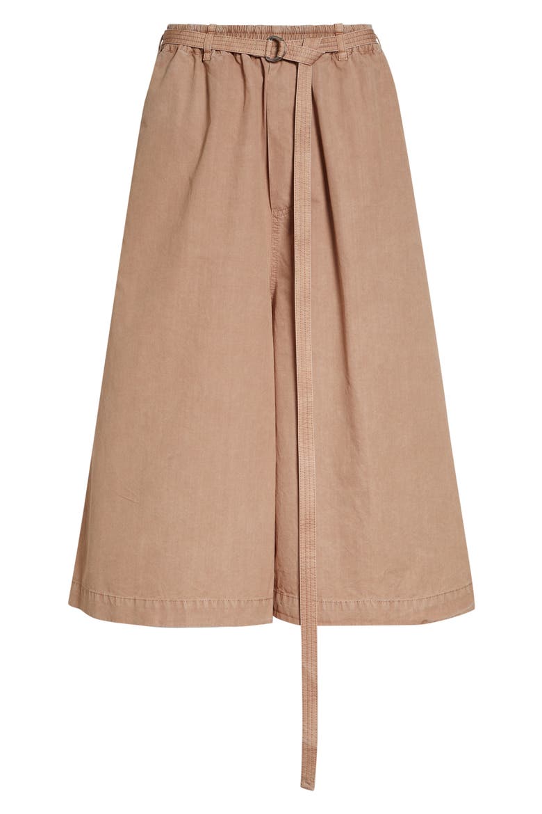 Belted Cotton Twill Culottes, Main, color, 00W86 OLD GOLD