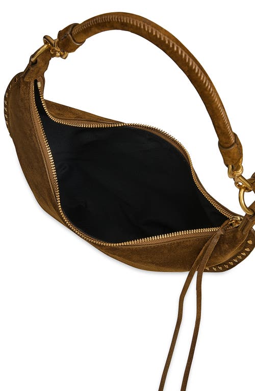 Rebecca Minkoff Darren Small Crescent Crossbody Bag In Brown