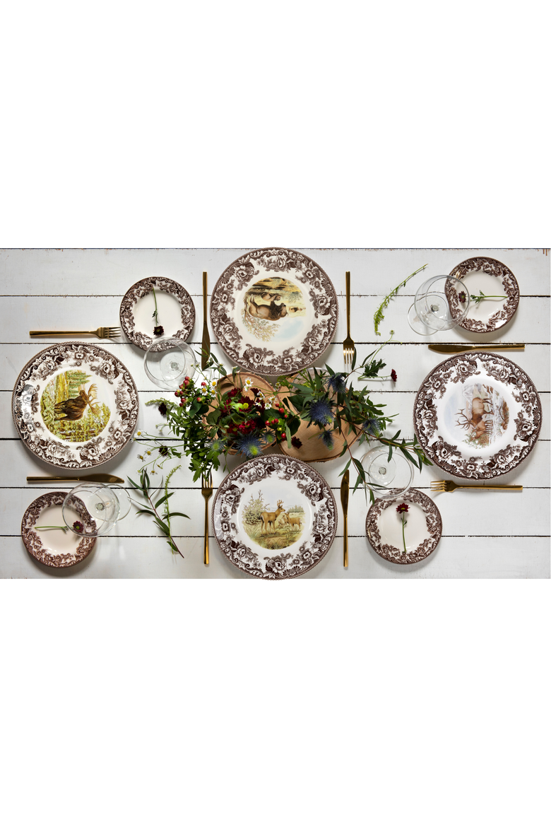 Woodland American Wildlife 10.5" Dinner Plate, Alternate, color, Elk