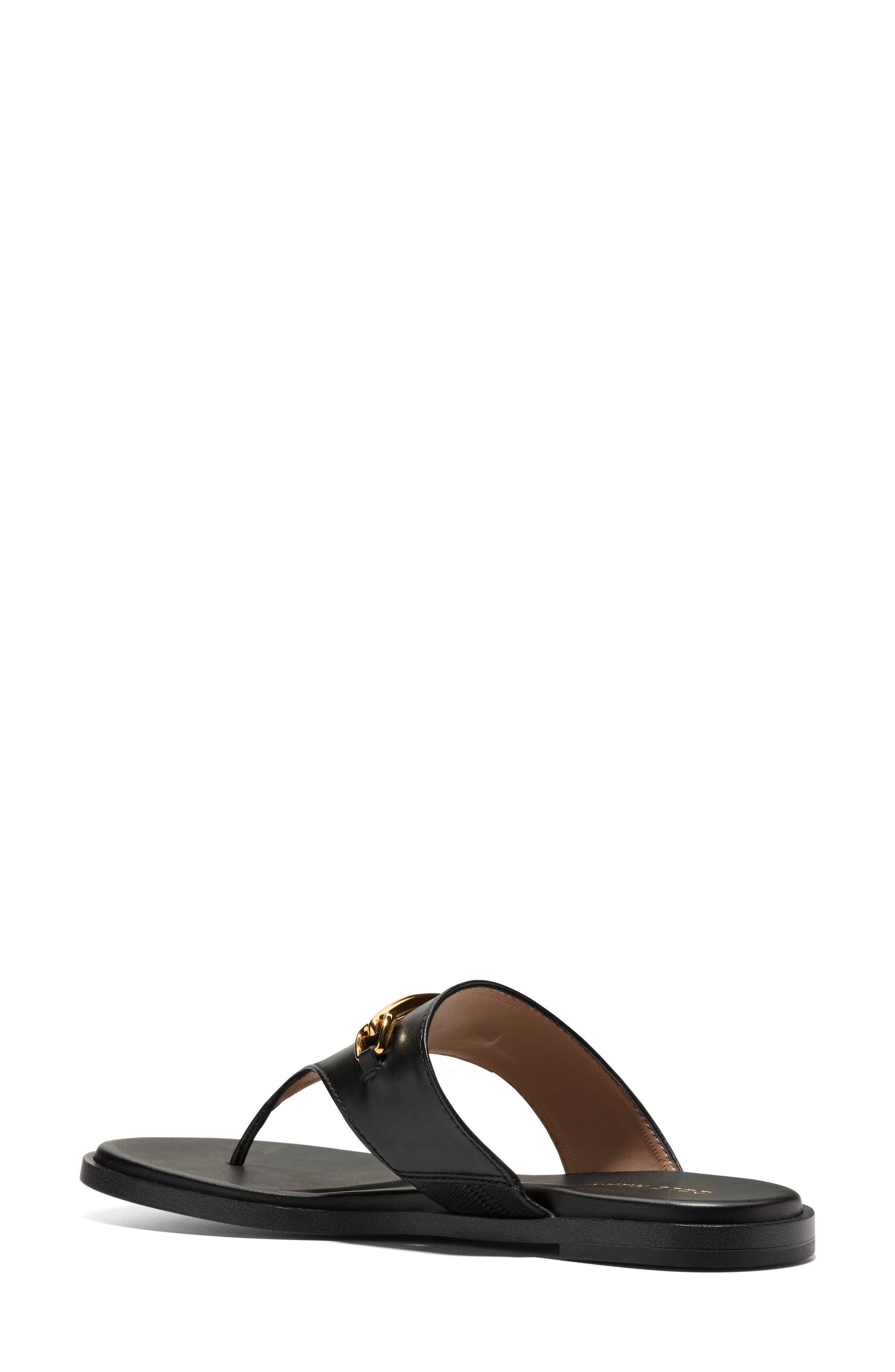 Cole Haan Flynn Thong Sandal, Alternate, color, Black Leather