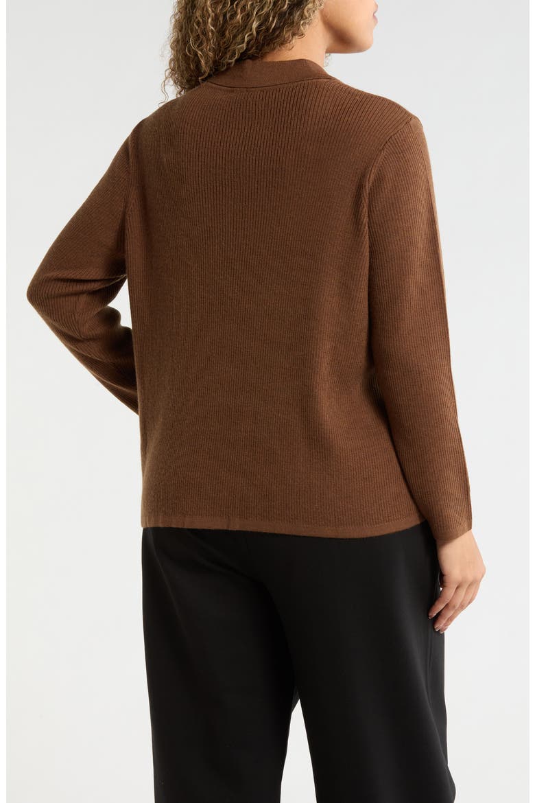 Merino Wool Cardigan, Alternate, color, MAHOGANY