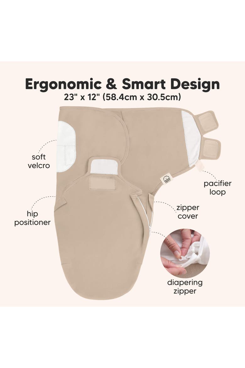3-Pack Soothe Zippy Swaddle Wrap, Alternate, color, Ecru