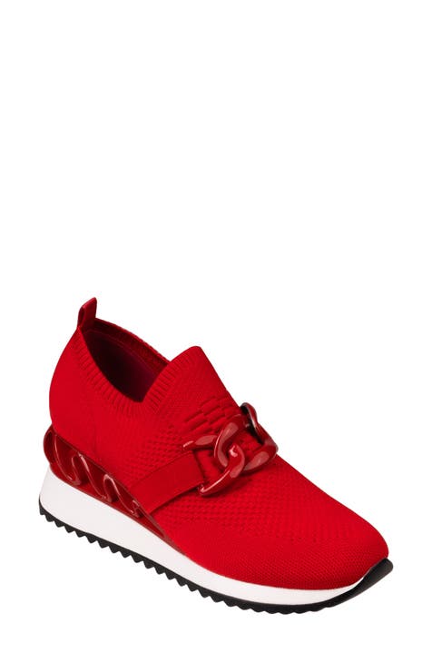 Cheap red tennis shoes on sale