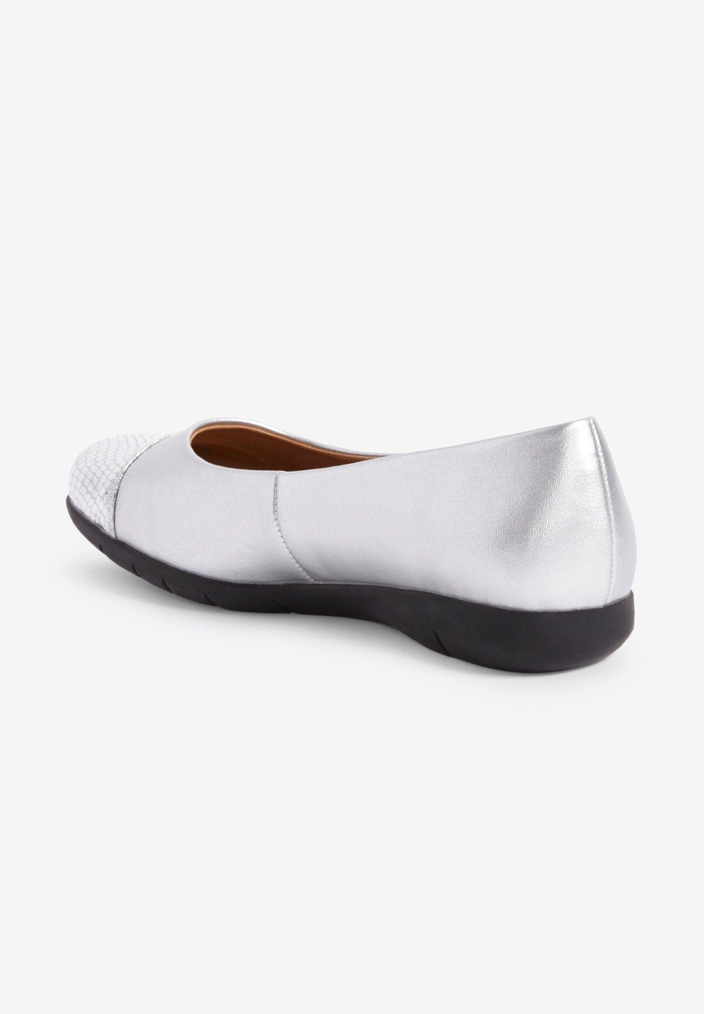 The Fay Slip On Flat, Alternate, color, SILVER