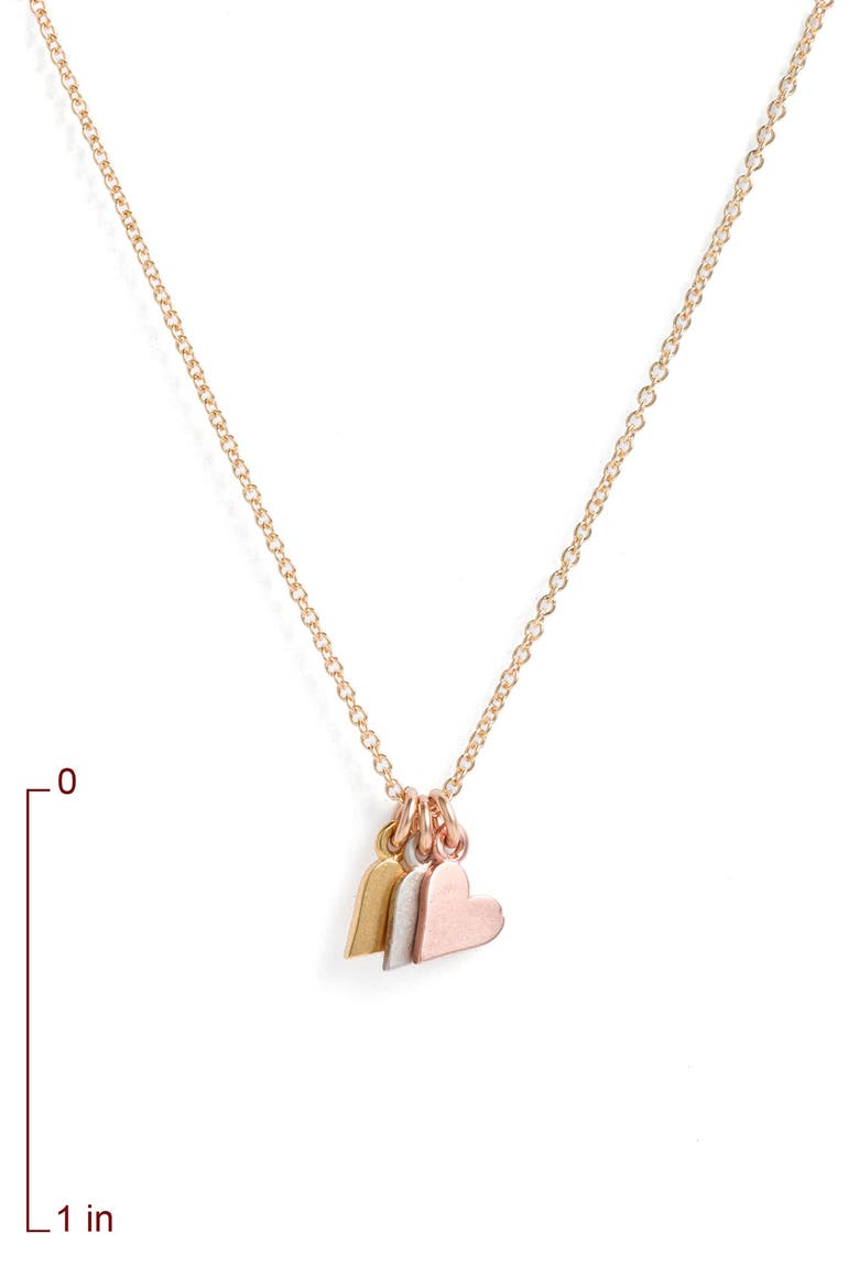 'Yesterday, Today, Forever' Charm Necklace, Alternate, color, GOLD/ SILVER/ ROSE GOLD