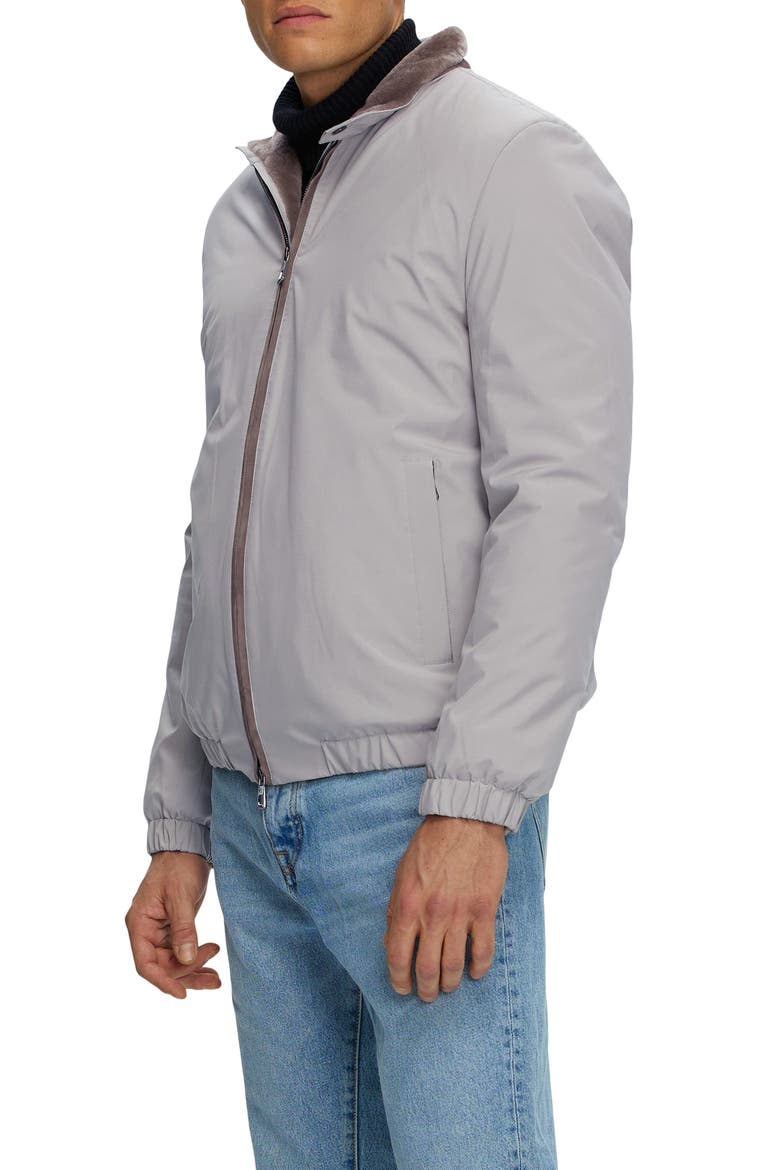 Men's Jacket With Genuine Shearling Lining, Alternate, color, Light Beige