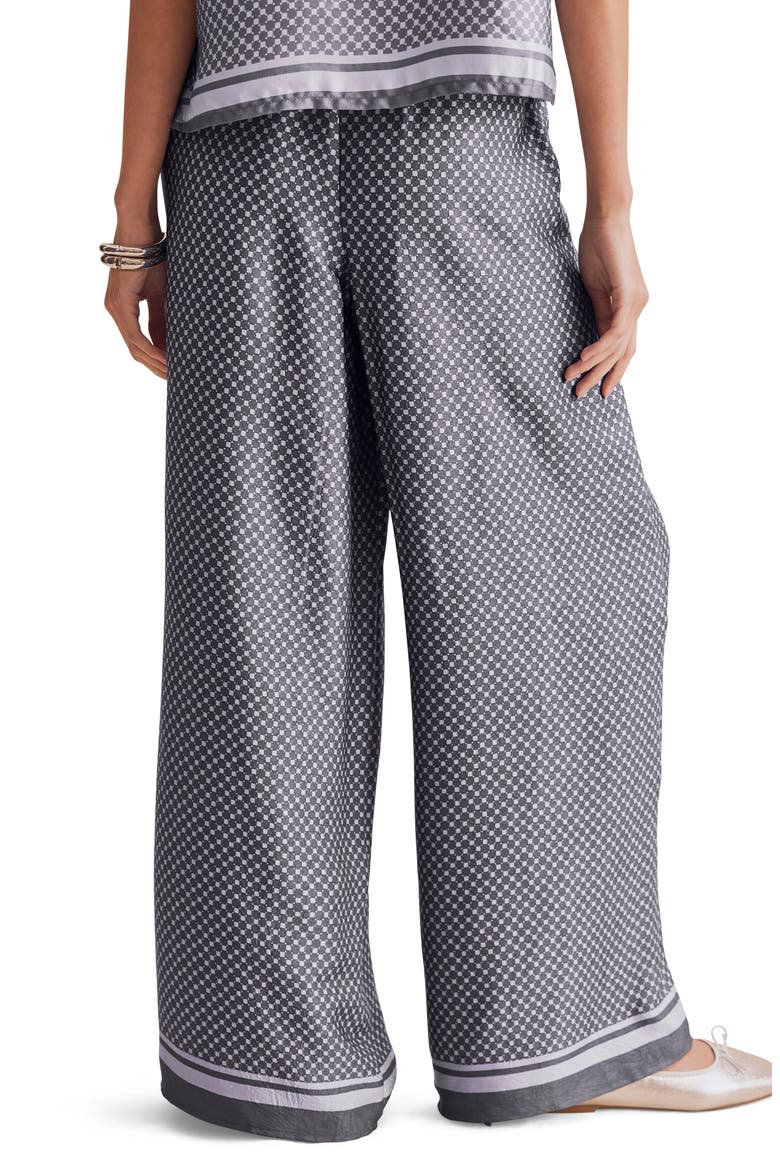 Valerie Geo Print Drawstring Pants, Alternate, color, ASH NAVY BLUE/ MIST